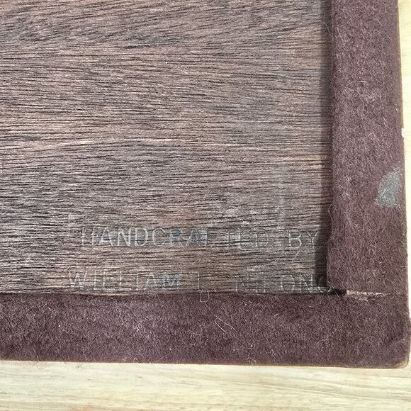 Cross Stitch "Welcome" Handmade Wooden Serving Tray 16x11 Shabby Cottagecore - Picture 3 of 13